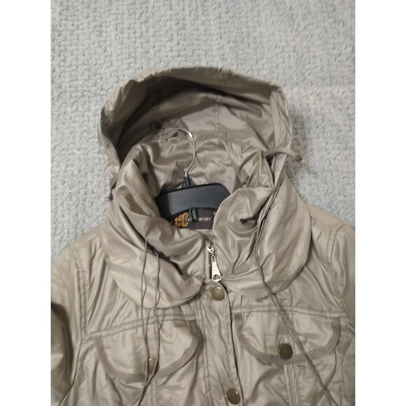 EC Easy Comfort Hooded Puffer Coat Size Small Beige/Taupe - Picture 9 of 11